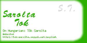 sarolta tok business card